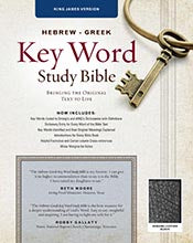 The Hebrew-Greek Key Word Study Bible: KJV Edition, Black Genuine Leather Thumb-Indexed (Key Word Study Bibles) *Very Good*