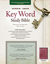 The Hebrew-Greek Key Word Study Bible: NASB-77 Edition, Burgundy Bonded Leather Thumb-Indexed (Key Word Study Bibles) *Like New*