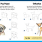 How to Draw Dogs & Puppies: Step-by-step instructions for 20 different breeds (Learn to Draw)