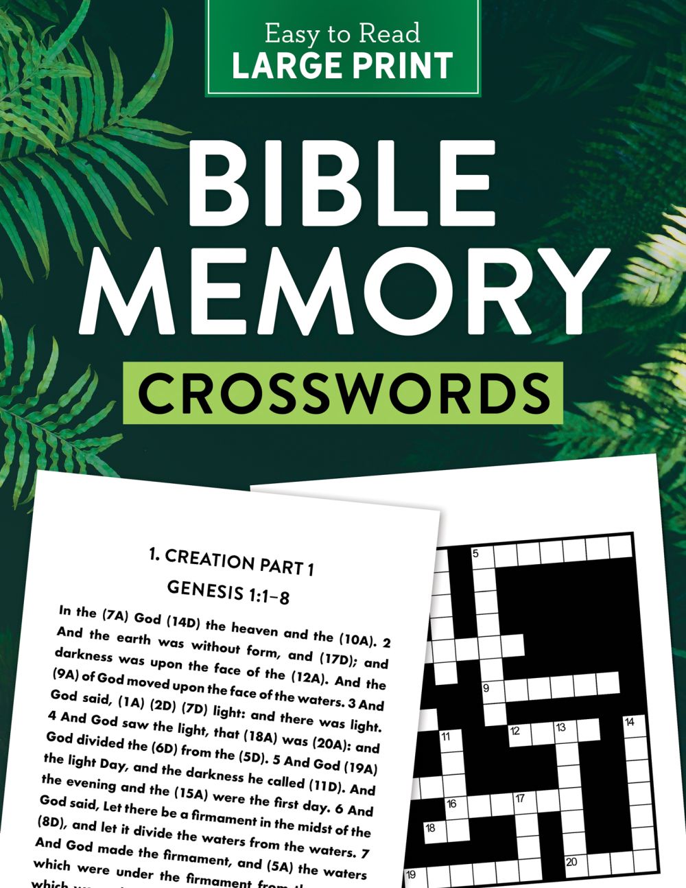 Bible Memory Crosswords Large Print: Dozens of Challenging Puzzles!