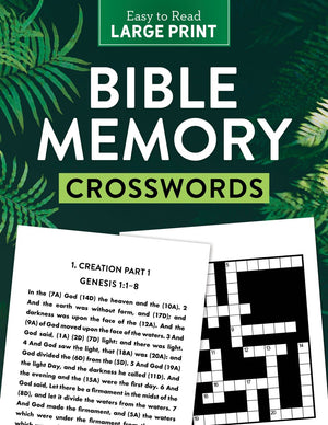 Bible Memory Crosswords Large Print: Dozens of Challenging Puzzles! *Very Good*
