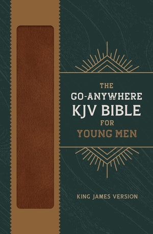 The Go-Anywhere KJV Bible for Young Men [Woodgrain Chestnut] *Like New*