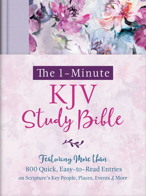 The 1-Minute KJV Study Bible (Lavender Petals) *Very Good*