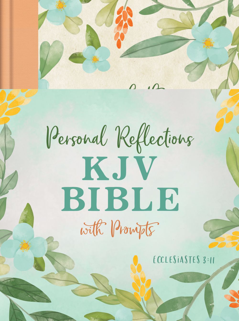 Holy Bible: Personal Reflections KJV Bible With Prompts, Ecclesiastes 3:11 - Peach Floral