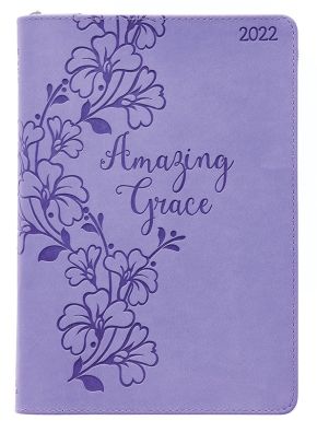 2022 12-month Executive Planner, Amazing Grace, Purple
