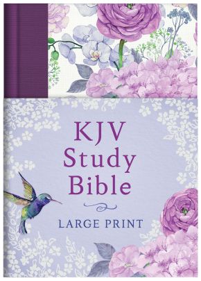 KJV Study Bible - Large Print [Hummingbird Lilacs] *Very Good*