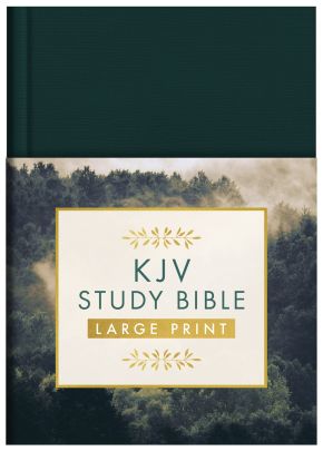 KJV Study Bible - Large Print [Gold Evergreen] *Very Good*