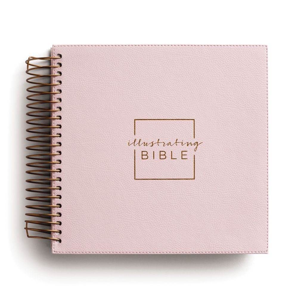 NIV, Spiral-bound Illustrating Bible, Leathersoft Spiral, Pink: Draw, Write, and Reflect Your Way Through Scripture *Like New*