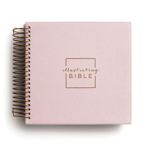 NIV, Spiral-bound Illustrating Bible, Leathersoft Spiral, Pink: Draw, Write, and Reflect Your Way Through Scripture *Like New*