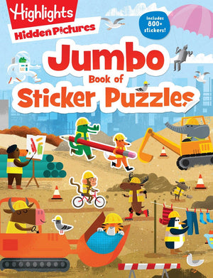 Jumbo Book of Sticker Puzzles (Highlights Jumbo Books & Pads) *Very Good*