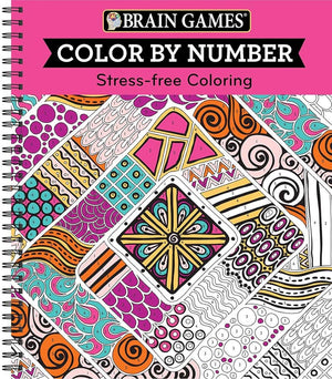 Brain Games - Color by Number: Stress-Free Coloring (Pink) *Very Good*
