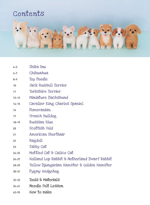 Cute Needle Felted Animal Friends: Adorable Cats, Dogs and Other Pets