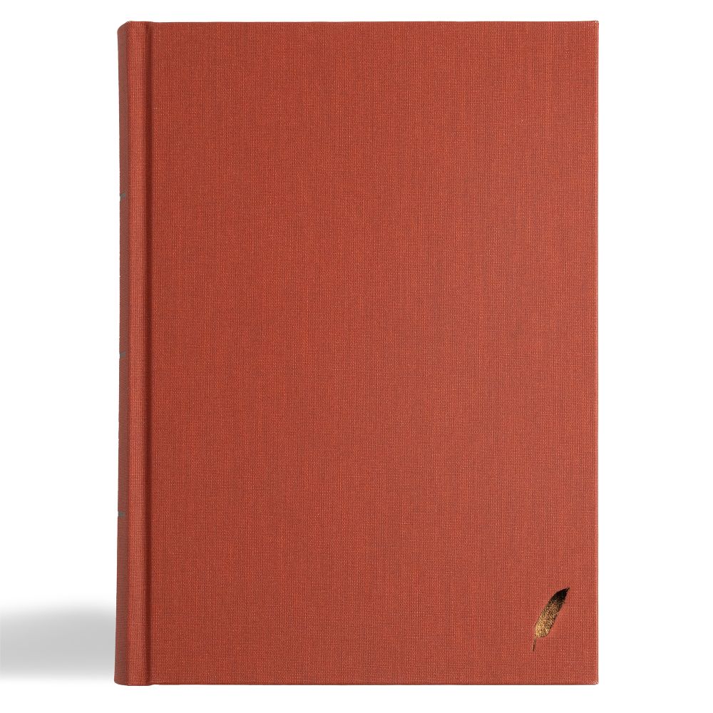 NASB Notetaking Bible, Large Print Edition, Cinnamon Brown Cloth Over Board, Single-Column, Black Letter, Wide Margins, Journaling Space, Reading Plan, Sewn Binding, Easy-to-Read Bible Karmina Type