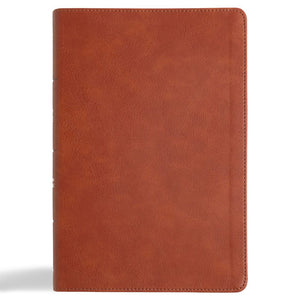 CSB Giant Print Reference Bible, Digital Study Edition, Burnt Sienna LeatherTouch, Indexed, Red Letter, Presentation Page, Sewn Binding, Full-Color Maps, Easy-to-Read Bible Serif Type