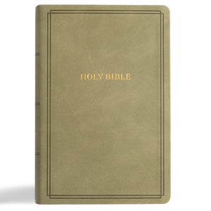 KJV Large Print Personal Size Reference Bible, Sage SuedeSoft LeatherTouch, Indexed, Red Letter, Pure Cambridge Text, Sewn Binding, Cross-References, Full-Color Maps, Easy-to-Read Bible MCM Type