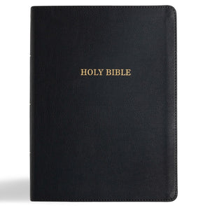 KJV Study Bible, Large Print Edition, Black LeatherTouch, Red Letter, Pure Cambridge Text, Study Notes, Commentary, Articles, Photos, Timelines, Maps, Easy-to-Read MCM Type