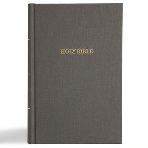 CSB Grace Bible, Charcoal Cloth Over Board, Large Print, Dyslexia-Friendly, Colored Overlays, Sewn Binding, Presentation Page, Inclusive Grace Typeface